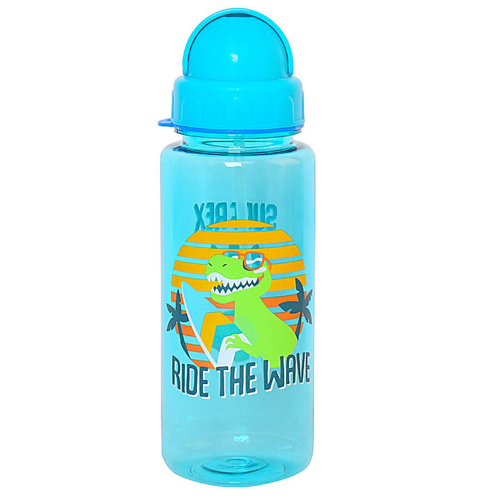 Factory direct hot sale bpa free custom cartoon OEM ideal gift cup plastic kids water bottles with straw and rope