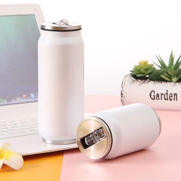 Factory direct sale custom logo leakproof Stainless Steel Vacuum Insulated termos can water bottle with straw Lid Production Facility