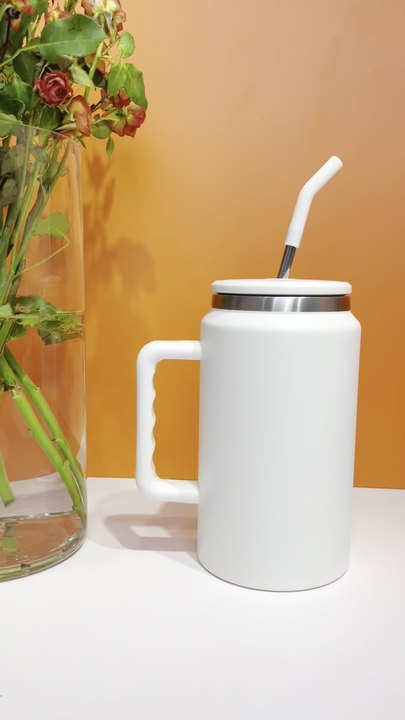 Factory wholesale Custom Logo Double Wall Vacuum Insulated Stainless Steel 50oz Sports Tumbler with handle fits travel and camp Industrial Wholesale Pricing Bulk Orders