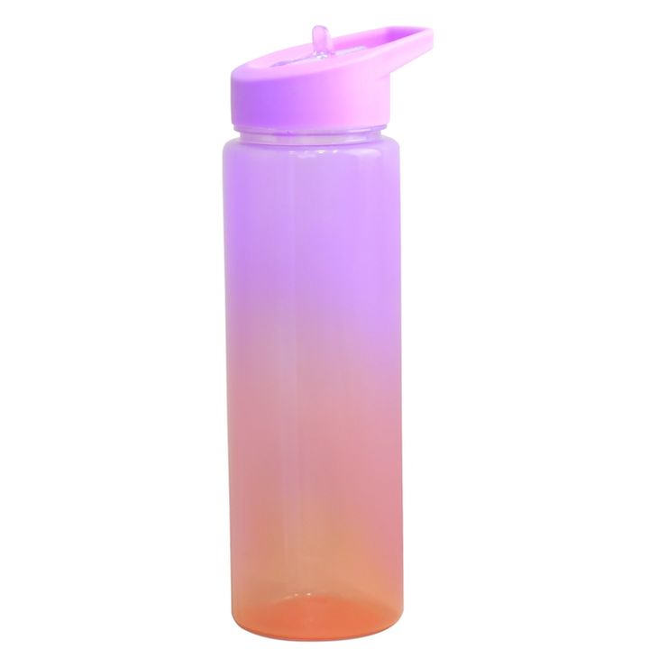 Factory wholesale eco friendly Leakproof sublimation botella de agua  gradient ramp 500ml plastic sport water bottle with straw Contract-Based Manufacturing