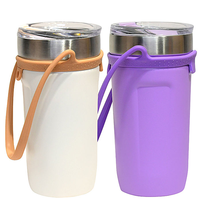 Factory wholesale price 18oz Classic Modern Hot Coffee Cup 24oz Travel Tumblers Beer Mug With Silicone Strap OEM Manufacturer