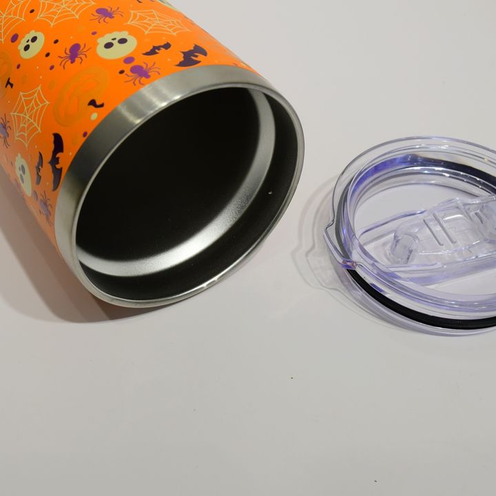 Factory wholesale price 20oz thermos cup customizable 3D Hallowmas pattern Double Wall SS304 Stainless Steel travel mug with PP B2B Factory Pricing Processing