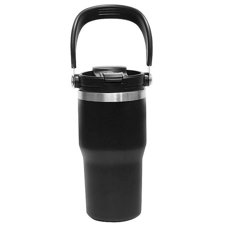 Factory wholesale price BLACK Double wall 304 stainless steel Travel  mugs with Multifunctional dust free cover