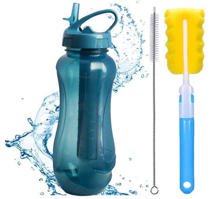 Factory wholesale price promotion France hot sale 750ml  Transparent Sports Plastic Popsicle Water Bottle with straw handle Factory Pricing Export