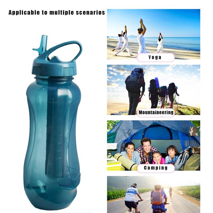 Factory wholesale price promotion France hot sale 750ml  Transparent Sports Plastic Popsicle Water Bottle with straw handle Factory Pricing Export