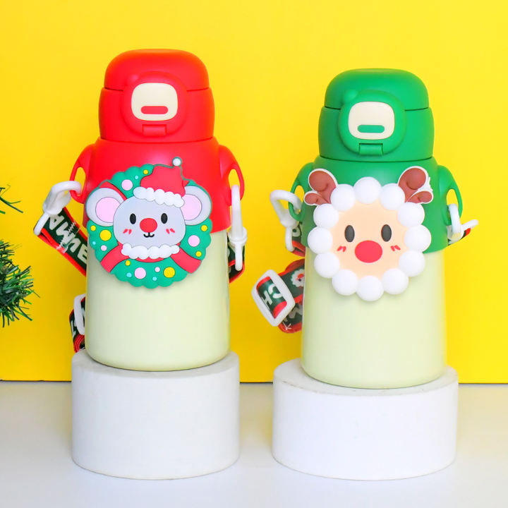 Good quality 500ml Festivals Christmas 304 stainless steel water bottle for kids and students Quality Manufacturing Direct