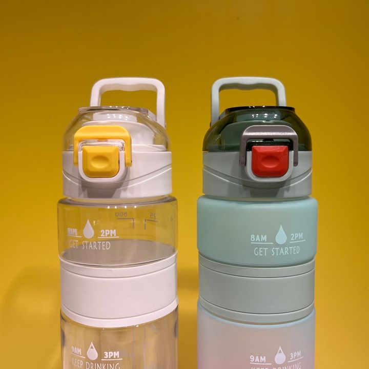 Gradient Color Time Marker Drinkware Sport Motivational Water Bottle Gym Plastic Presents Sports Bear Unisex Custom Logo 32oz China Wholesale Factory Outlet