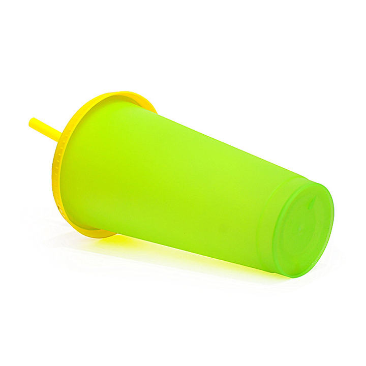 HOT sale 2023 Coffee Drinking Cup 24oz plastic Color Changing reusable cold cups set with lid and straw Export-Oriented Factory Solutions
