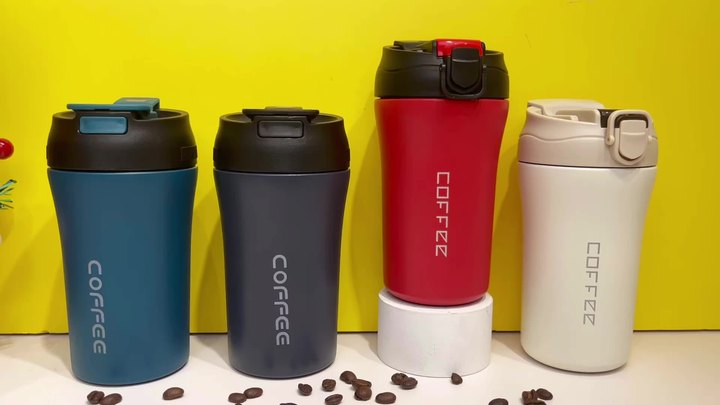 HOT selling14oz Thermos Cup Insulated Travel Mug Camping Stainless Steel  double wall Coffee cup with straw Manufacturing and Export Services