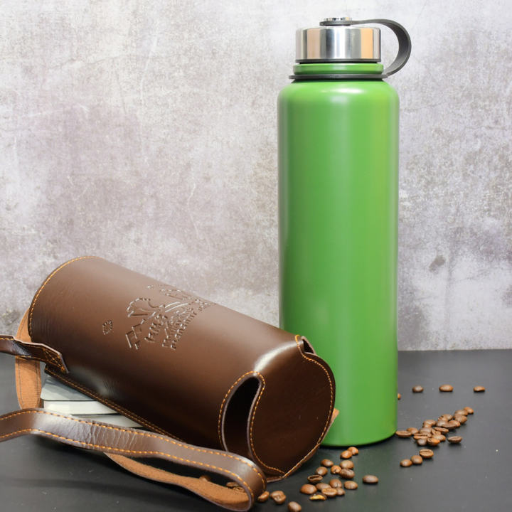 High Quality 1100ml Double Wall Stainless Steel Vacuum Insulated Water Bottle Thermal Flasks  with sleeve and tea infuser Export Manufacturing Efficiency
