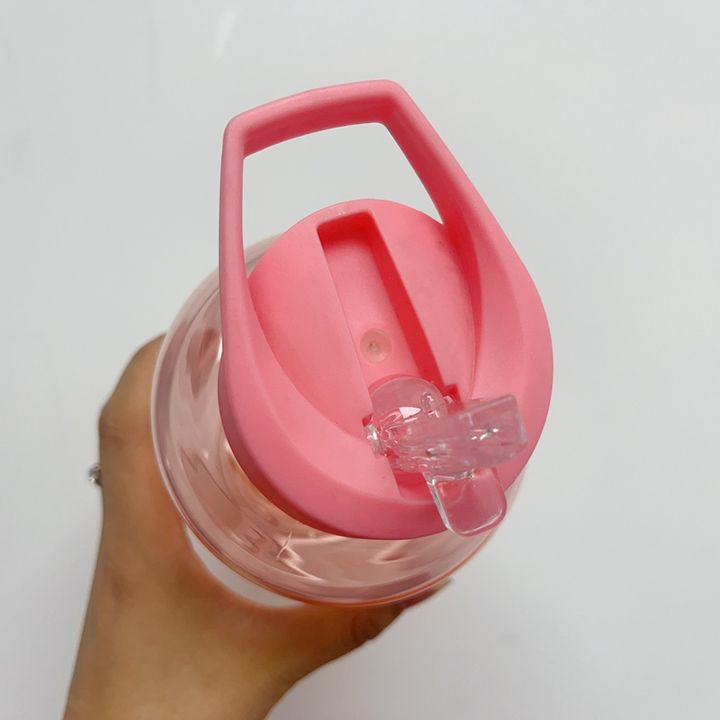 Hot Selling 1000ml Portable Gym Bpa Free Plastic Sport Water Bottle with handle and straw