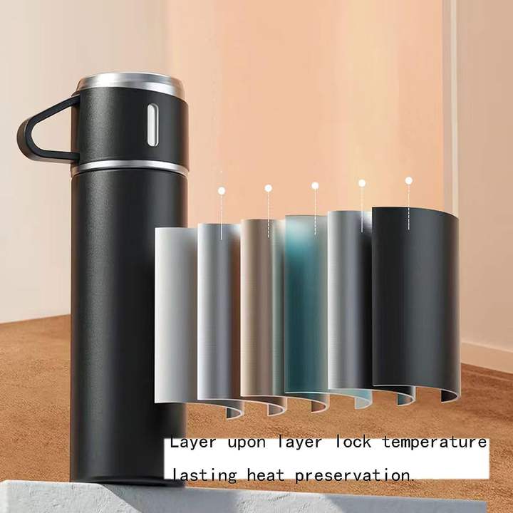 Hot Selling Double Wall Vacuum Flask CLASSIC 304 Stainless Steel Thermos Cup with Lid Portable Water Bottle Coffee Mug Gift Set Supplier Wholesale