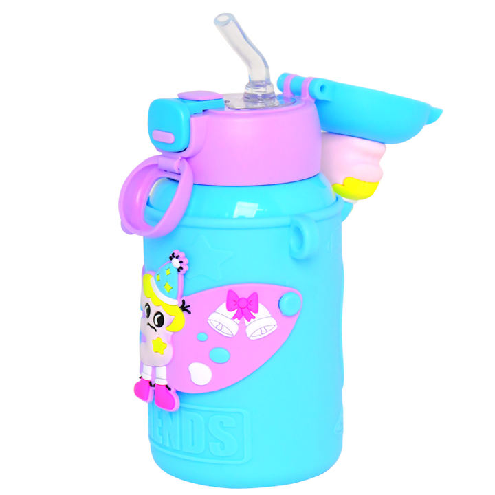Hot sale 450ML custom logo and color bpa free 304 stainless steel double wall vacuum flask Christmas water bottle for child Bulk Supply