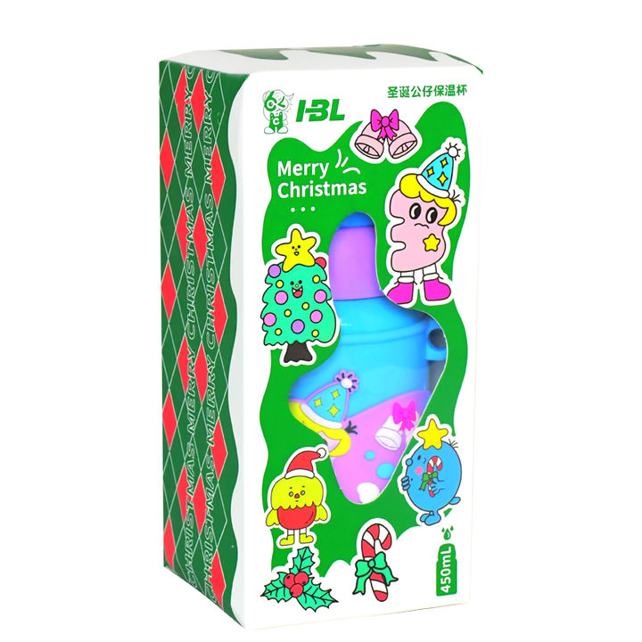 Hot sale 450ml customized bpa free Christmas 304 stainless steel double wall vacuum flask water bottle for child Industrial Supplier