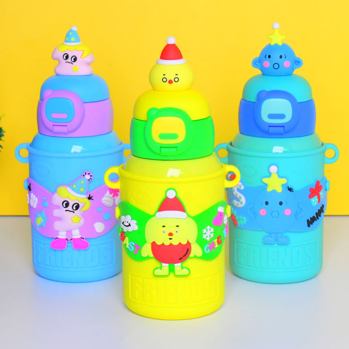 Hot sale 450ml customized bpa free Christmas 304 stainless steel double wall vacuum flask water bottle for child Industrial Supplier