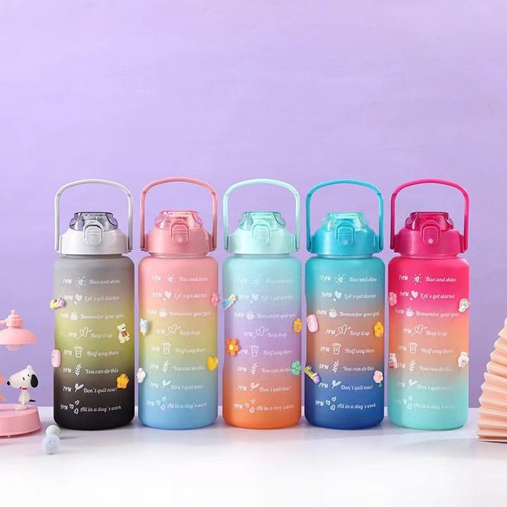 Hot sale Factory Direct wholesale Botellas De Agua Eco-friendly 2000/900/500ML 3 pieces Motivational sport water bottle set Made in China Factory