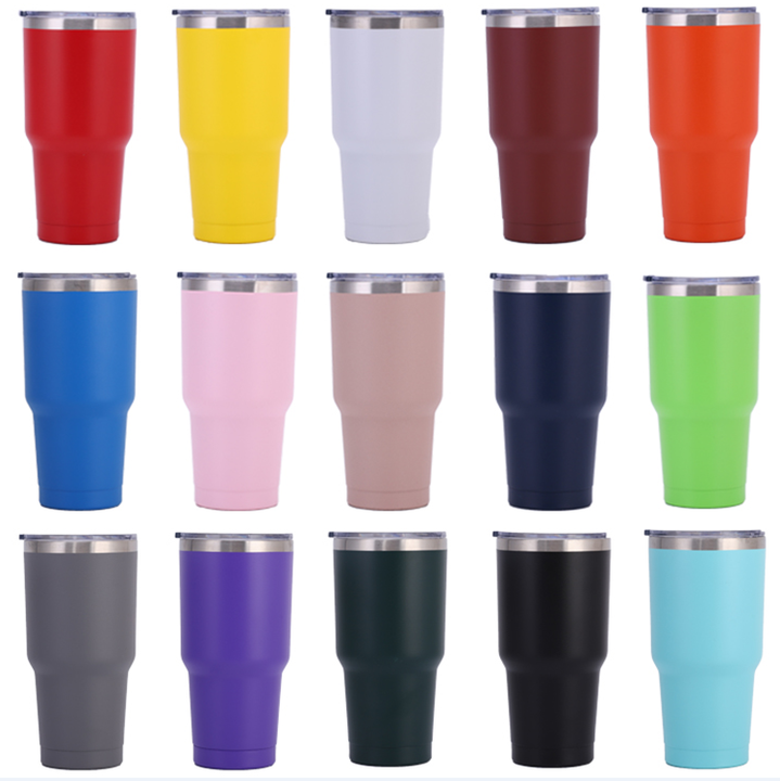 IN stock 15 colors 30oz Stainless Steel Double Wall mug Thermo cup Car Drinking Bottle Vacuum Thermal Insulated coffee Tumblers Mass Wholesale Custom Solutions