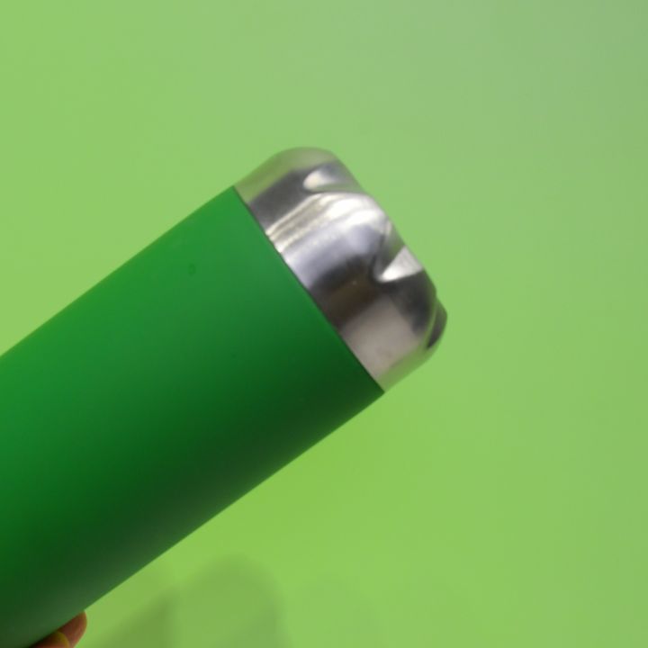 IN stock cheap BPA free RTS durable portable Green plastic cola drinking water bottle with stainless steel lid and bottom Customized Manufacturing