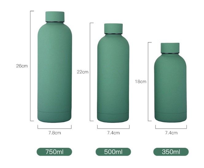 In STOCK Small Mouth Soft Touch 304 Insulated Thermos Bottle Tumbler 500ml Rubber Matte Paint Double Walled Stainless Steel Chinese Wholesale Supplier