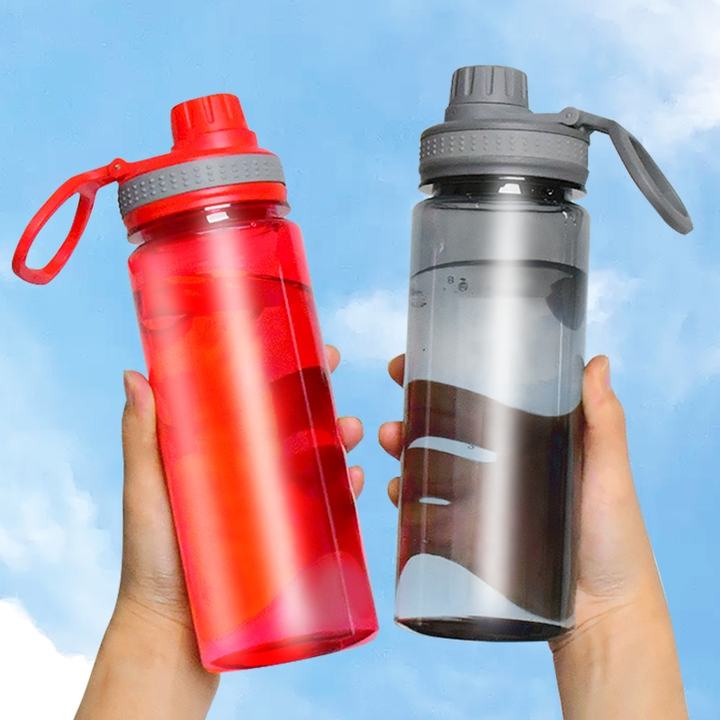 LOW MOQ Sport gym portable SK drinking bottle 750ml bpa free Plastic water bottle with portable handle IN STOCK China OEM Supplier