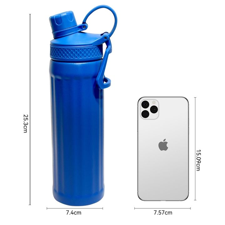 LOW MOQ wholesale 17oz Custom Design sport gifts cup Powder Coated kids 18/8 Stainless Steel Vacuum Flask with spout lid