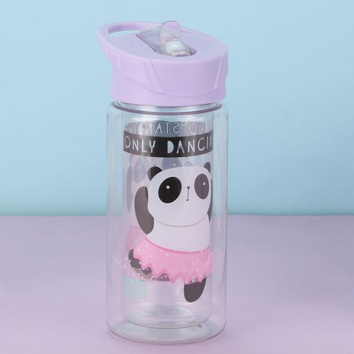 Leakproof Custom 250ml Double Wall Plastic Bpa Free Cute Children Drinking Bottle Water Bottle for kids Import Wholesale Solutions
