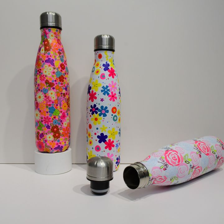 Manufacturer customizable BPA free vacuum flask 500ml/17oz Stainless steel double decker Cola thermos water bottle