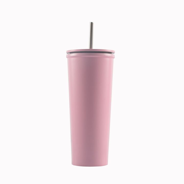 Manufacturers Directly Supply Creative Stainless Steel Thermos Cup Vacuum Stainless Steel Water Bottle with metal straw Export Manufacturing