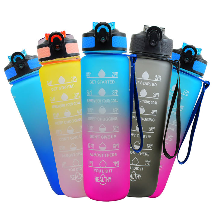 Motivational Water Bottle Camping Unisex Climbing Eco Friendly Leakproof Custom LOGO BPA Free Factory Gym Fitness Ports 1L Manufacturing Firm