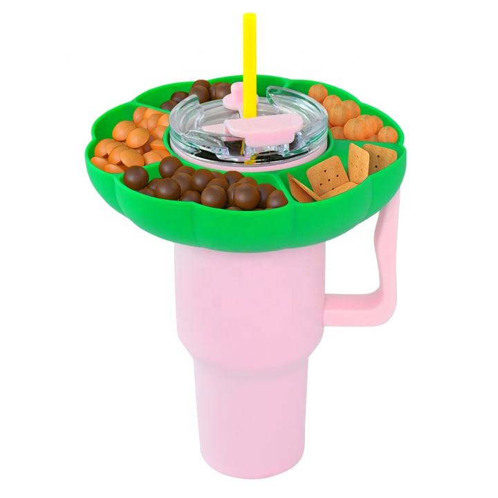 Multifunction OEM/ODM 40oz Large Capacity bpa free Insulated vacuum stainless steel car tumbler with Silicone Snack plate