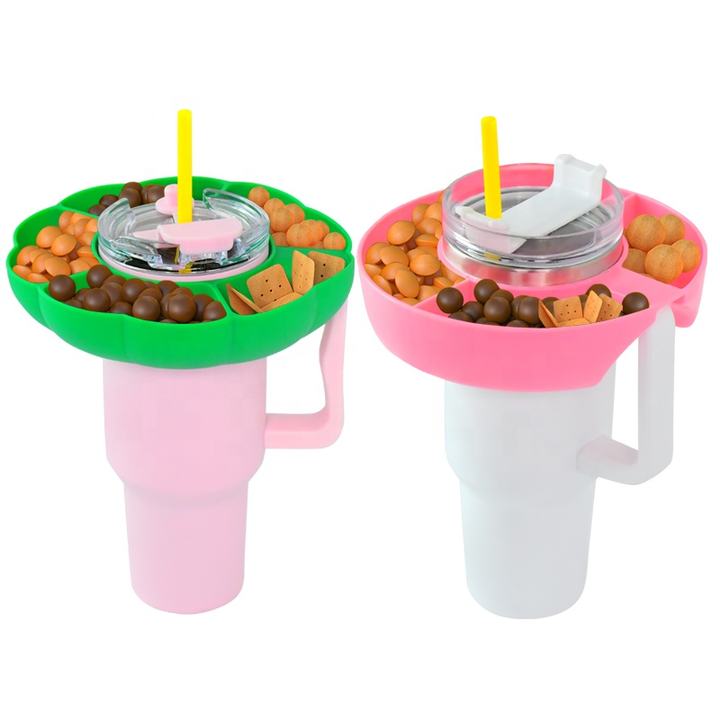 Multifunction OEM/ODM 40oz Large Capacity bpa free Insulated vacuum stainless steel car tumbler with Silicone Snack plate