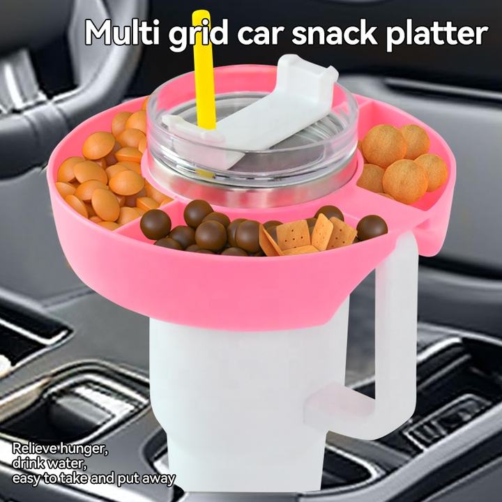 Multifunction OEM/ODM 40oz Large Capacity bpa free Insulated vacuum stainless steel car tumbler with Snack plate