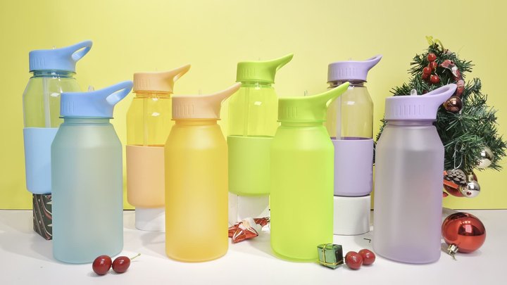 NEW product 2024 customized bpa free 700ml degradable material 24oz Plastic Wheat Straw Water Bottle for kids