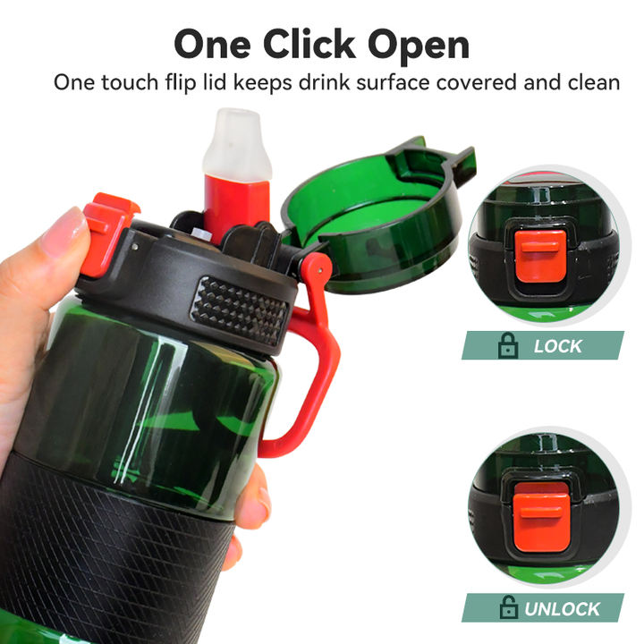New Style Eco-friendly Plastic Sport Bottle Customized Color and Logo With Portable Handle BPA Free Leak-proof  Material Safe Export-Oriented Factory