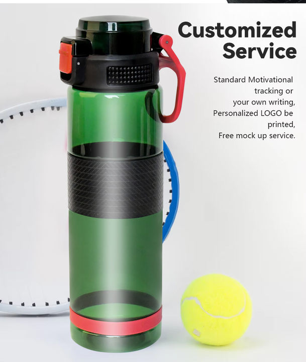 New Style Eco-friendly Plastic Sport Bottle Customized Color and Logo With Portable Handle BPA Free Leak-proof  Material Safe Export-Oriented Factory