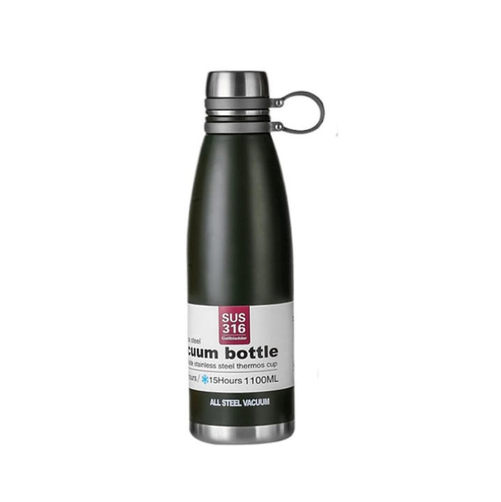 New Water Bottle Portable Sports All-steel Large-capacity 304 Stainless Steel Vacuum Insulated Cup With Portable Rope Water Cup Wholesale Manufacturer Supply