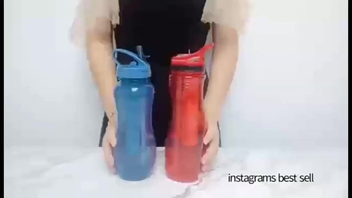OEM Custom color 750ml Summer Ice Tube Transparent Sports Plastic Popsicle Water Bottle with Portable straw handle Wholesale Supplier
