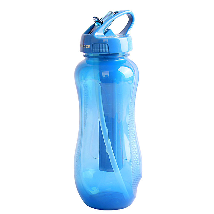 OEM Custom color 750ml Summer Ice Tube Transparent Sports Plastic Popsicle Water Bottle with Portable straw handle Wholesale Supplier