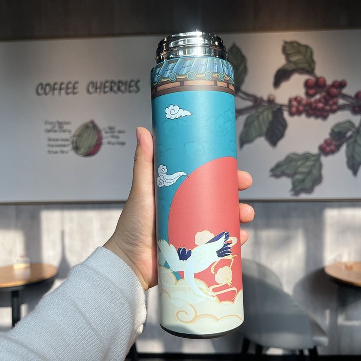 OEM/ODM 500ml Led Temperature Display Double Wall Vacuum Insulated Thermos Smart Water Bottle Stainless Steel Minimalist Adults Made in China Factory