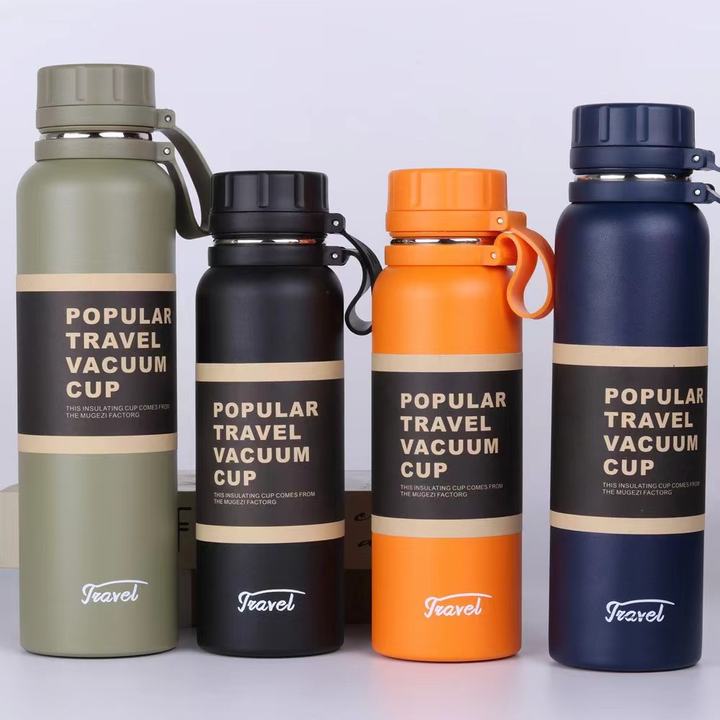 OEM/ODM BPA FREE Portable Stainless Steel Outdoor Small Mouth sport Water Bottle Vacuum Flasks With Silicone Belt Factory to Consumer Operations