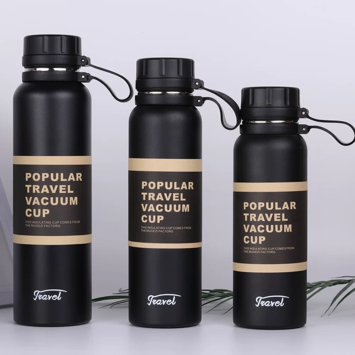 OEM/ODM BPA FREE Portable Stainless Steel Outdoor Small Mouth sport Water Bottle Vacuum Flasks With Silicone Belt Factory to Consumer Operations