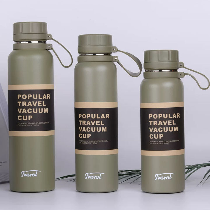OEM/ODM BPA FREE Portable Stainless Steel Outdoor Small Mouth sport Water Bottle Vacuum Flasks With Silicone Belt Factory to Consumer Operations