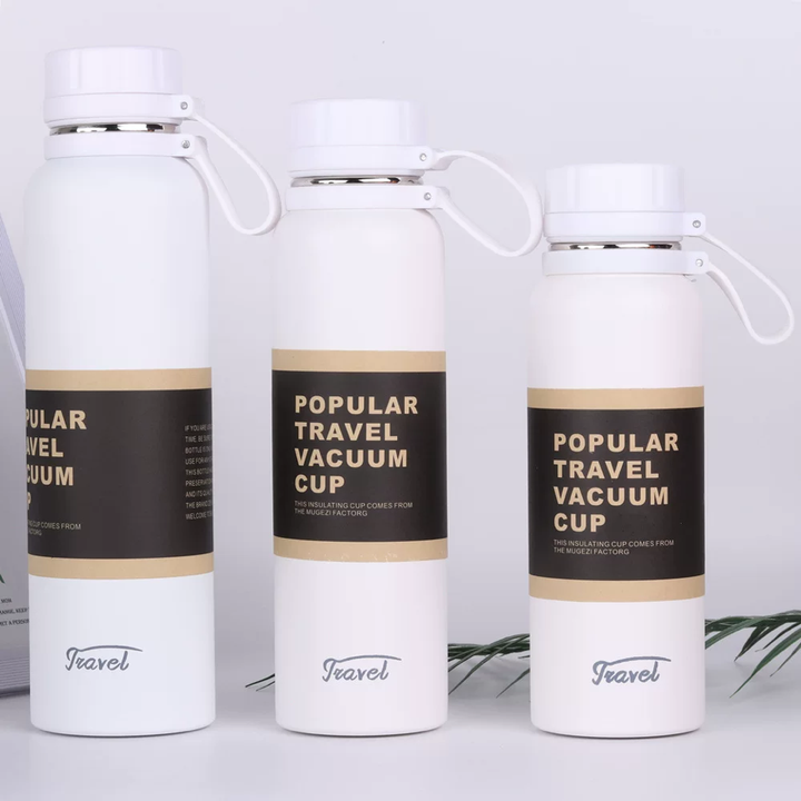 OEM/ODM BPA FREE Portable Stainless Steel Outdoor Small Mouth sport Water Bottle Vacuum Flasks With Silicone Belt Factory to Consumer Operations