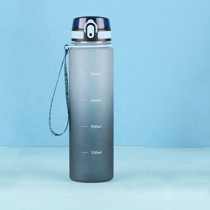 OEM/ODM CUSTOM 1Liter plastic sport gym water bottle With Bounce lid and portable rope Wholesale Trade Supplier Innovation