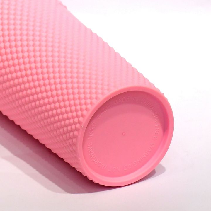 OEM/ODM FDA test 710ml/24oz High Capacity Coffee Cup plastic cold cup Durian cup Studded Tumbler with straw China Factory Direct Production