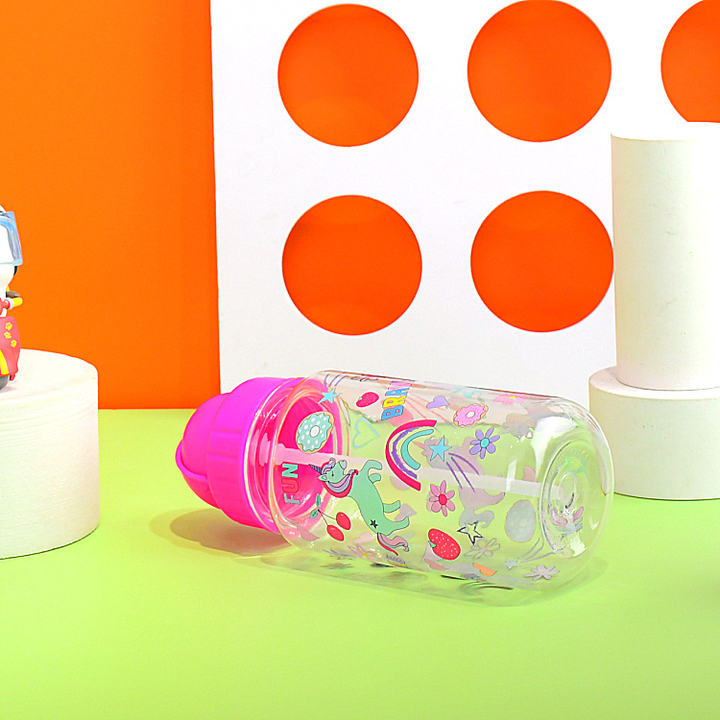 OEM/ODM Plastic Cup Gift Drinking Bottle Kids Cute Sippy Water Bottles Custom Logo and Color Bpa Free Sport Children Running Manufacturer and Supplier