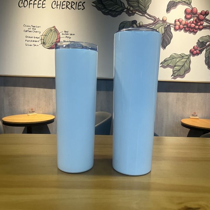 OEM/ODM food grade Double-wall Tumblers Cups Stainless Steel vacuum insulation Sublimation Mugs Straight Cup with lid Factory Wholesale Excellence