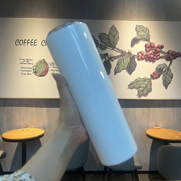 OEM/ODM food grade Double-wall Tumblers Cups Stainless Steel vacuum insulation Sublimation Mugs Straight Cup with lid Factory Wholesale Excellence