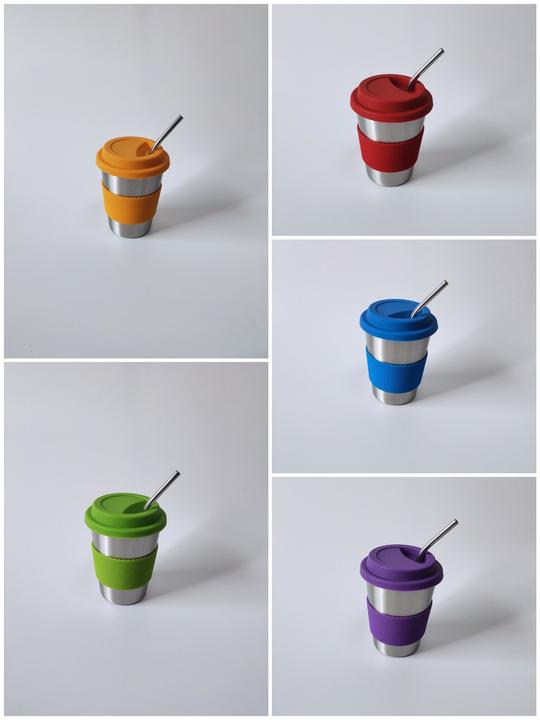 OXSY 12oz 16oz Drinking Tumblers Cups Stainless Steel with Silicone Lids Straw for Kids Children and Toddlers Kids Minimalist Factory Wholesale