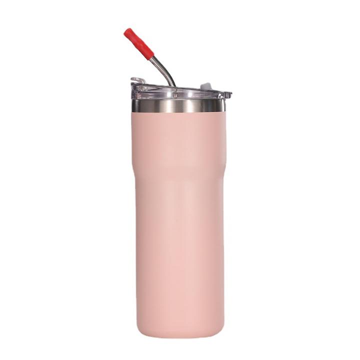 OXSY 600ml Double Walled Insulated Vacuum Stainless Steel Water Bottle Travel Coffee Mug With Flip Top Lid Discount Wholesale Direct